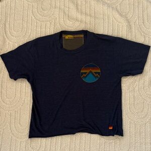 Aviator Nation Navy Blue Mountain Logo T-Shirt